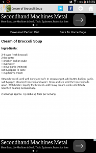 See the contents of the recipe and eventually select it to the Favourites list.